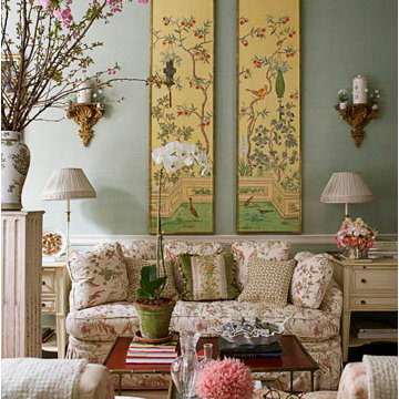 Hand painted wallpaper showroom
