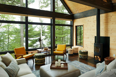 Family room - rustic family room idea in Minneapolis