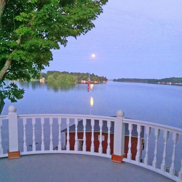 Curved Porch Railing over the water, Sudbury MA