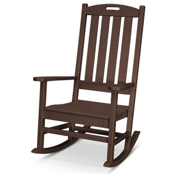 Polywood Nautical Porch Rocking Chair, Mahogany