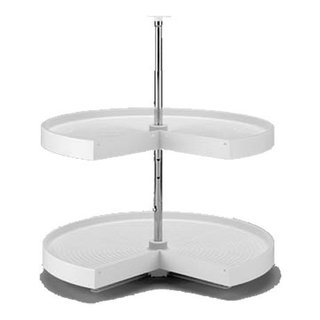 Rev-A-Shelf 24 Inch Polymer Lazy Daisy Tip-Out Tray, White LD-6591