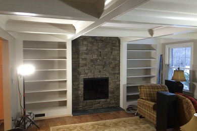 Custom ceiling and fireplace