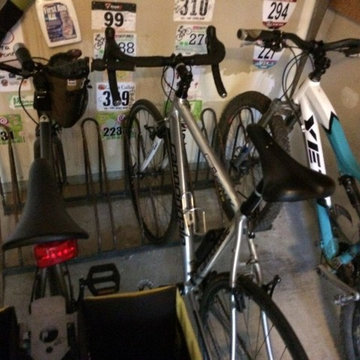 Before: difficult to move bikes in & out, plus hard on the components.