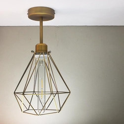 PatinaBrozne Diamond Drop Light - Pendant Lighting