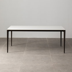 Minimalist Table &ndash; Innovation S - White/ Bronze - Dining Tables