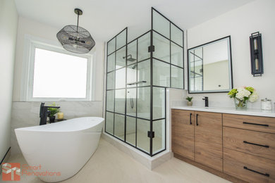 Bathroom - industrial bathroom idea in Toronto