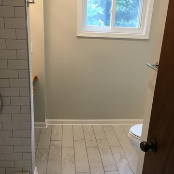 Rustic wood vessel sink bathroom
