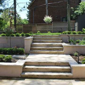 Terraced Backyard - great use of terraces for vertically challenged backyard!