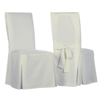 Fresh Popcorn Solid Cotton Twill Chair Covers, Set of 2