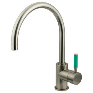 Modern Vessel Sink Faucet In Brushed Nickel Contemporary