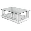 Montreal Mirrored Cocktail Table With Glass Top