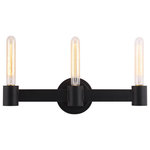 Eglo - Broyles 3 Light Bath Bar Matte Black - The Broyles collection by Eglo has been designed to give your home a fascinating glow. This unique light is accented with a black matte finish and makes glowing bulb (not included) the center of attention. We recommended using the E26 tubular bulb for this fixture to complete the look and to bring it a warm, transitional look and feel.Features: