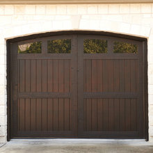 Sleek Dark Wood Garage Door Italian Villa Modern Garage