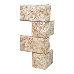 168-LARGE JERUSALEM BRICK CORNER 24"H X 12"W X 1 1/2"D - Wall Panels