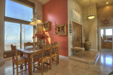 Example of a mountain style dining room design in Salt Lake City