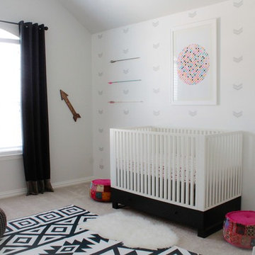Modern Aztec Baby Girl Nursery