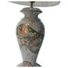 Pink Color Western Floral Pattern Porcelain Vase Table Lamp Hcs206
