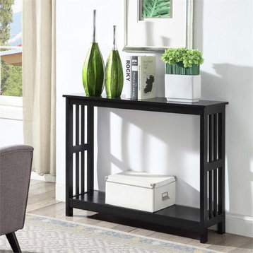 Convenience Concepts Mission Console Table in Black Wood Finish