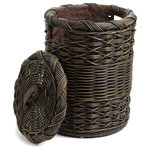The Basket Lady - Small Round Wicker Hamper - A small version of our ever-popular Round Wicker Hamper, this is perfect for a small apartment, baby's room, or guest room.