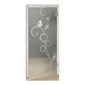 Interior Hinged Glass Door Handles Lock Set Contemporary
