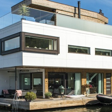 Kebony Clad Floating Home