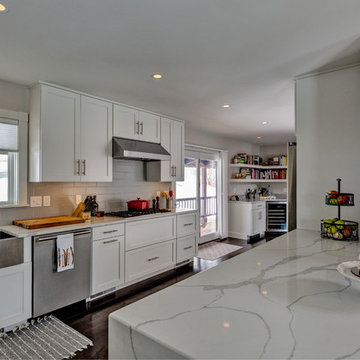 SFamily Kitchen with waterfall edge