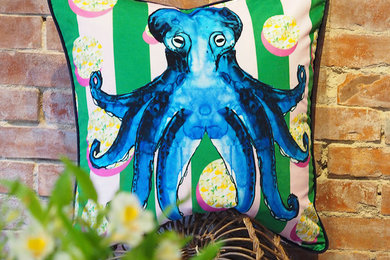 Luxury Velvet Opulent Octopus Cushion