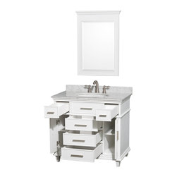 Ackley 36 inch White Finish Bathroom Vanity - Bathroom Vanities And Sink Consoles