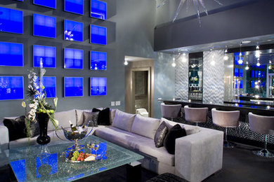 Contemporary living room in Las Vegas.