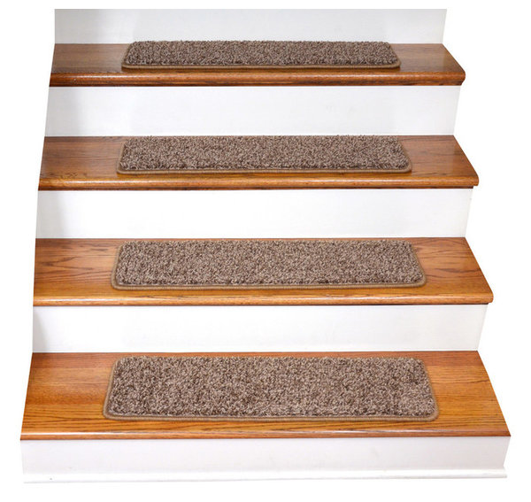 Tape Free NonSlip DIY Carpet Stair Treads, Set of 15 Contemporary