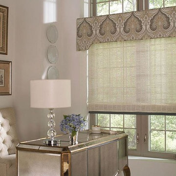 HOME OFFICE - Flat Roman Shades Valance