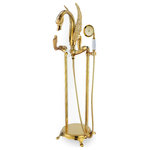 Maison De Philip - Gold Swan Faucet Set, Floor Mount Tub Set - Freestanding Bathtub Swan Faucet