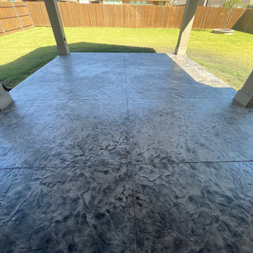 Mesquite TX Covered Stain And Stamp Patio