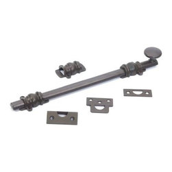 Idh By St. Simons Round Head Surface Bolt With Decorative Guides - Front Doors