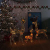 vidaXL Reindeer Family Acrylic Pre-Lit Christmas Lighting Decoration Colorful