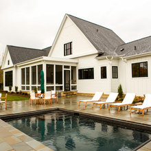 back yard with pool
