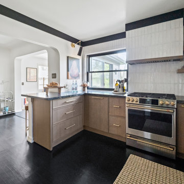 Dark, Dramatic, and Delightfully Functional: A Small Kitchen Reimagined