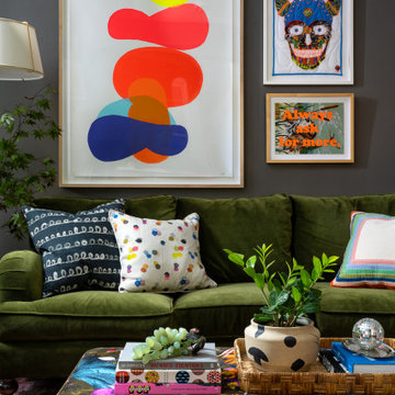 A Moody Historical Home with Pops of Neon in Atlanta