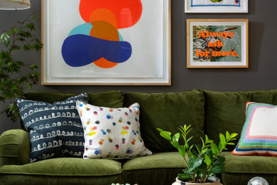 Eclectic living room photo in Atlanta