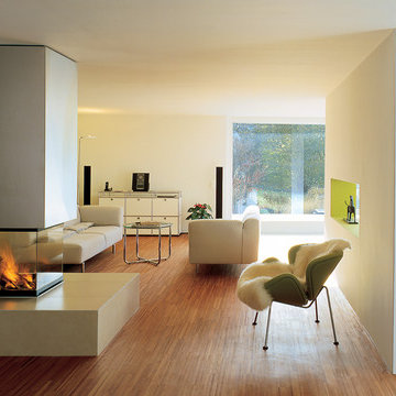 Heizkamin mit 3 Sichtscheiben