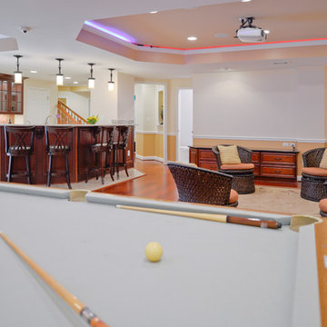 A New Attractive Basement for Today's Family Entertainment