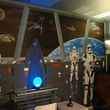 Star Wars: The Force Awakens Murals in a bedroom by Tom Taylor of Mural Art LLC