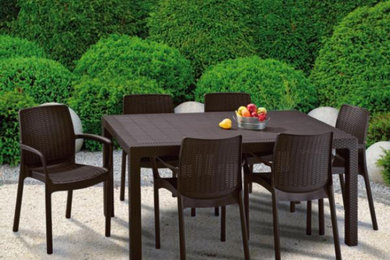 Conjunto de mesa con 6 sillas de jardín