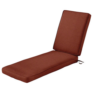 Patio Chaise Lounge Cushion, Heather Henna Red, 72"x21"x3"