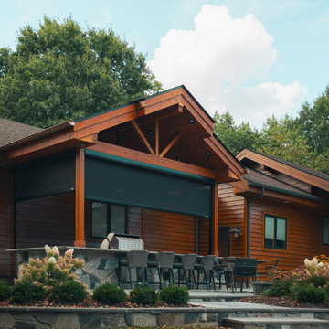 Opipari Residence - Dexter, MI: Covered Patio & MagnaTrack Motorized Screens