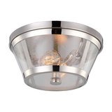 Polished Nickel Flush Mount - 2 x 60W E27