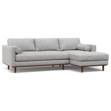 Morrison Sectional Sofa, Woven-Blend Fabric