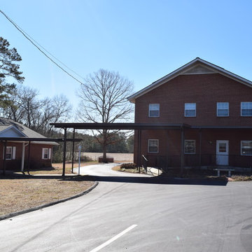 Walkway awnings for NC church
