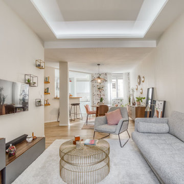 Décoration d'une salon/salle à manger dans le 8ème - 35 m²