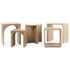Chloe Light Brown Solid Wood Nesting Tables (Set of 2)